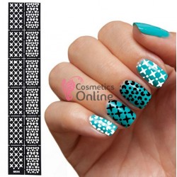 Stickere 3D sablon cu modele pentru unghii Cod F1203